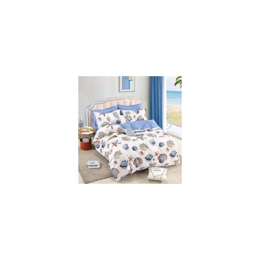 Lenjerie de Pat, Bumbac Finet, 6 Piese, Pat Dublu -JO57