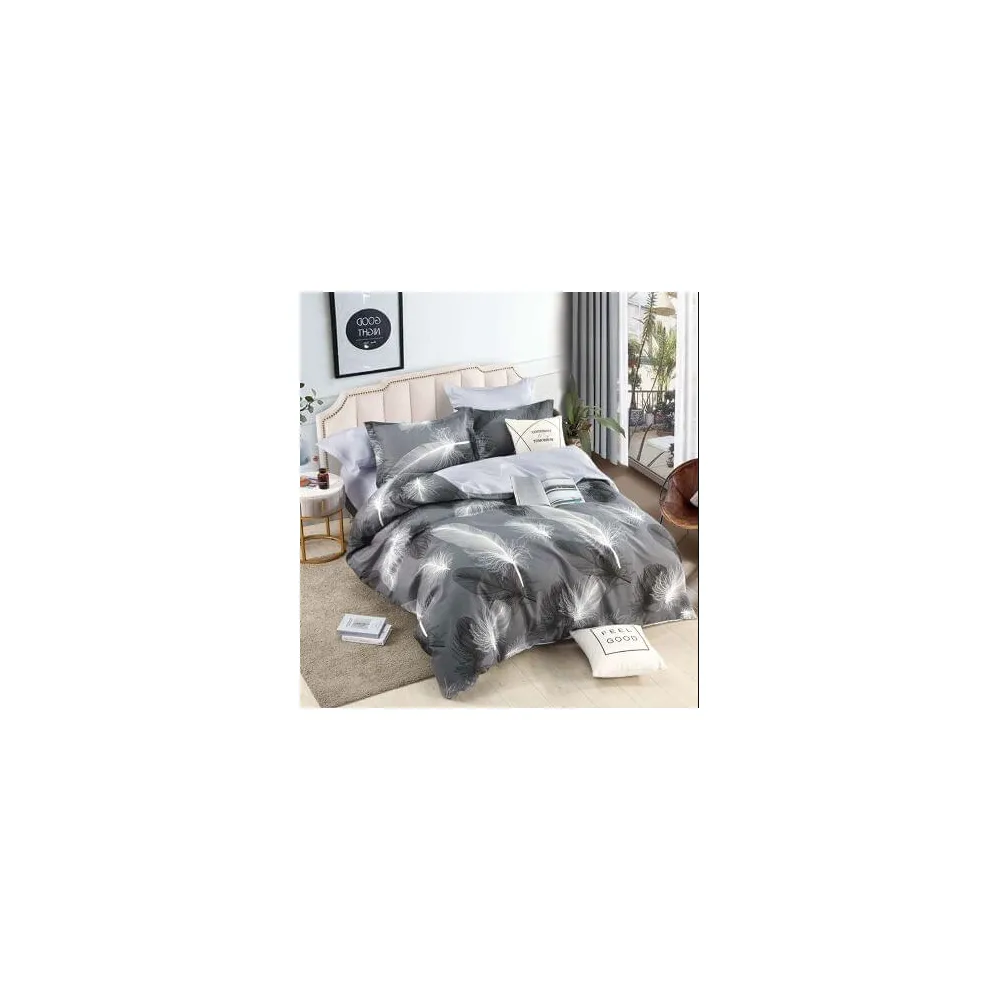 Lenjerie de Pat, Bumbac Finet, 6 Piese, Pat Dublu -JO70