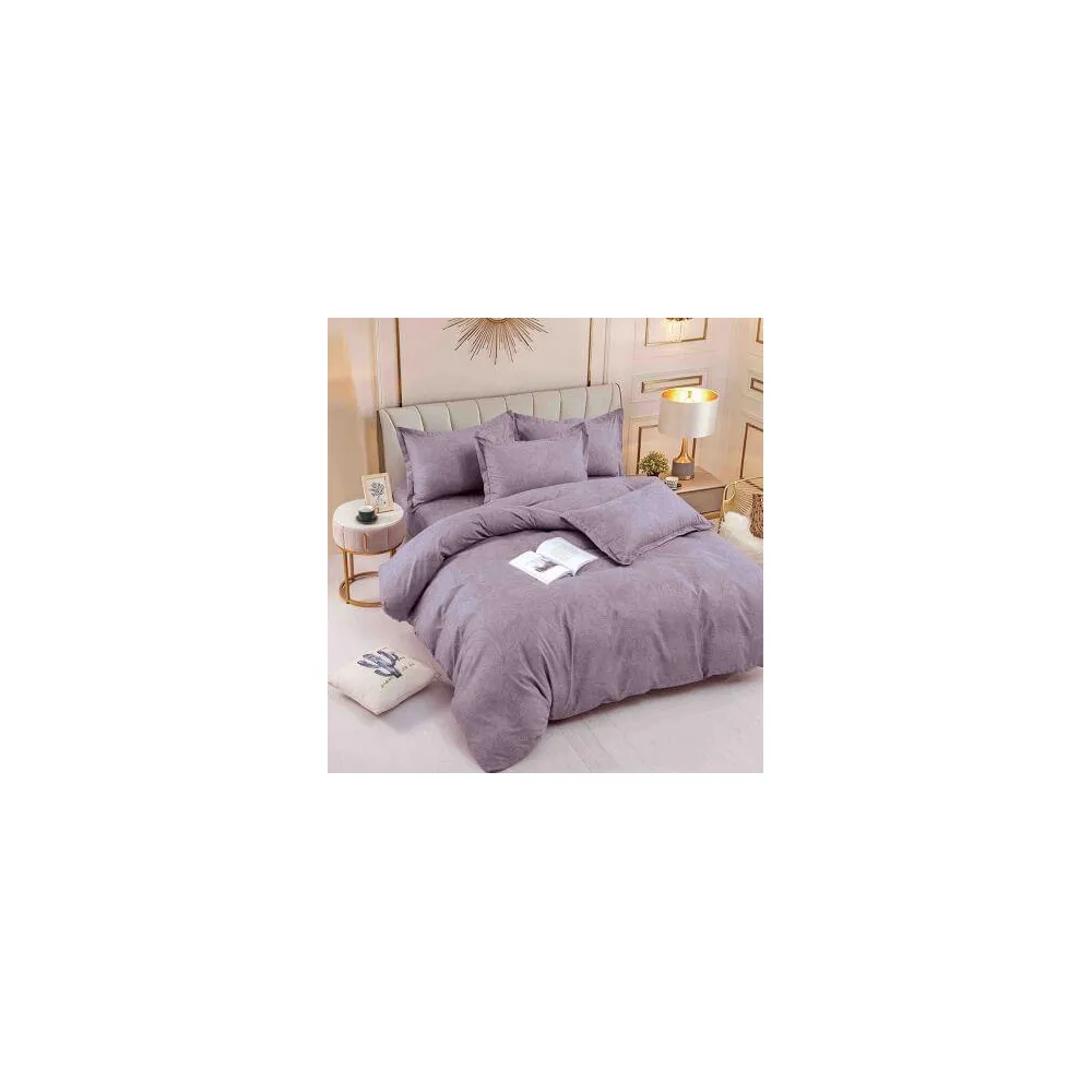 Lenjerie de Pat, Bumbac Finet, 6 Piese, Pat Dublu -JO75