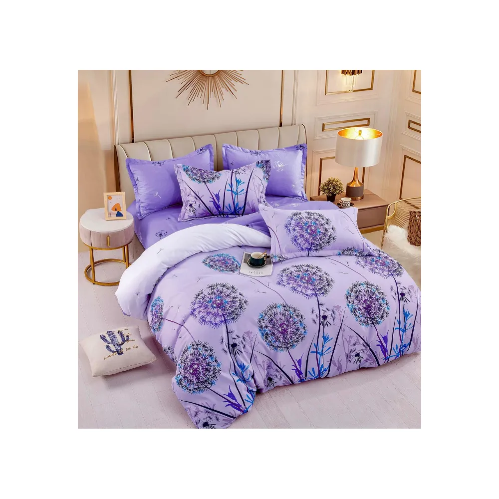 Lenjerie de Pat, Bumbac Finet, 6 Piese, Pat Dublu -JO1