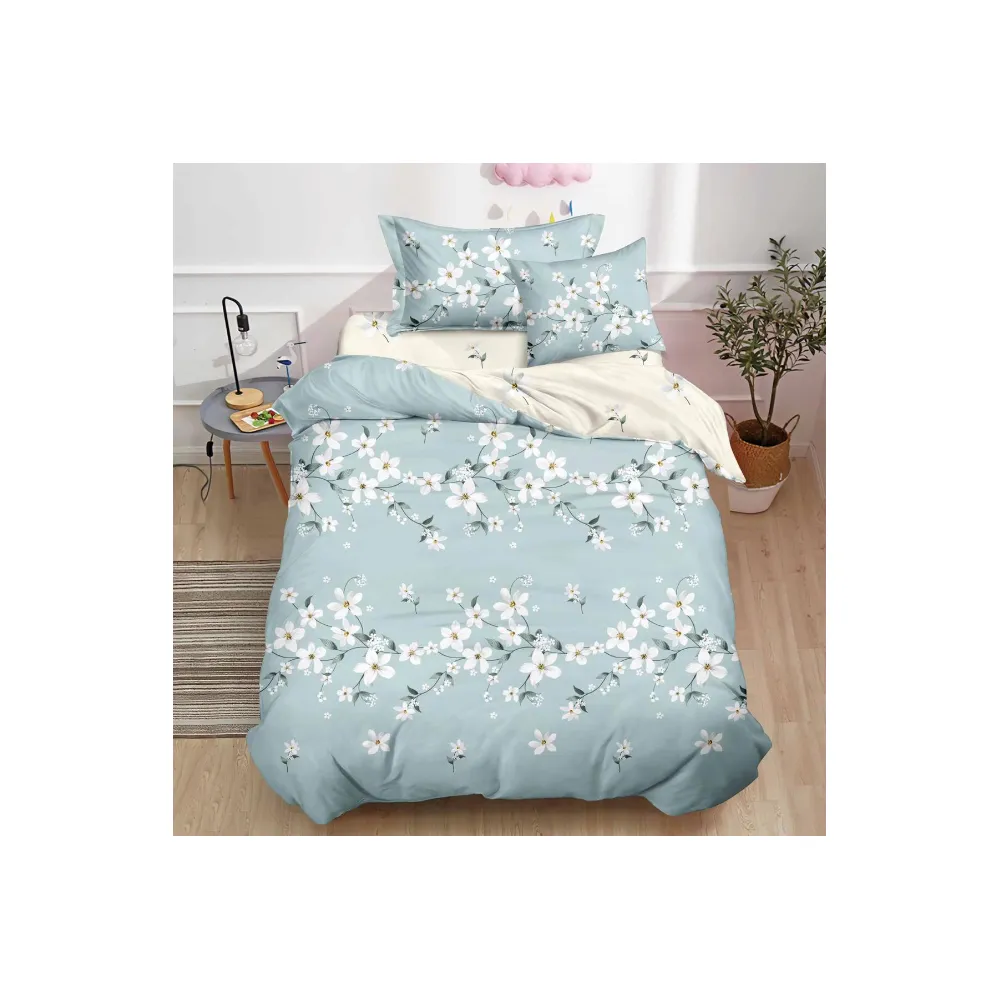 Lenjerie de Pat Bumbac Finet, 1 persoana , cearsaf cu elastic - SIPRT60-44