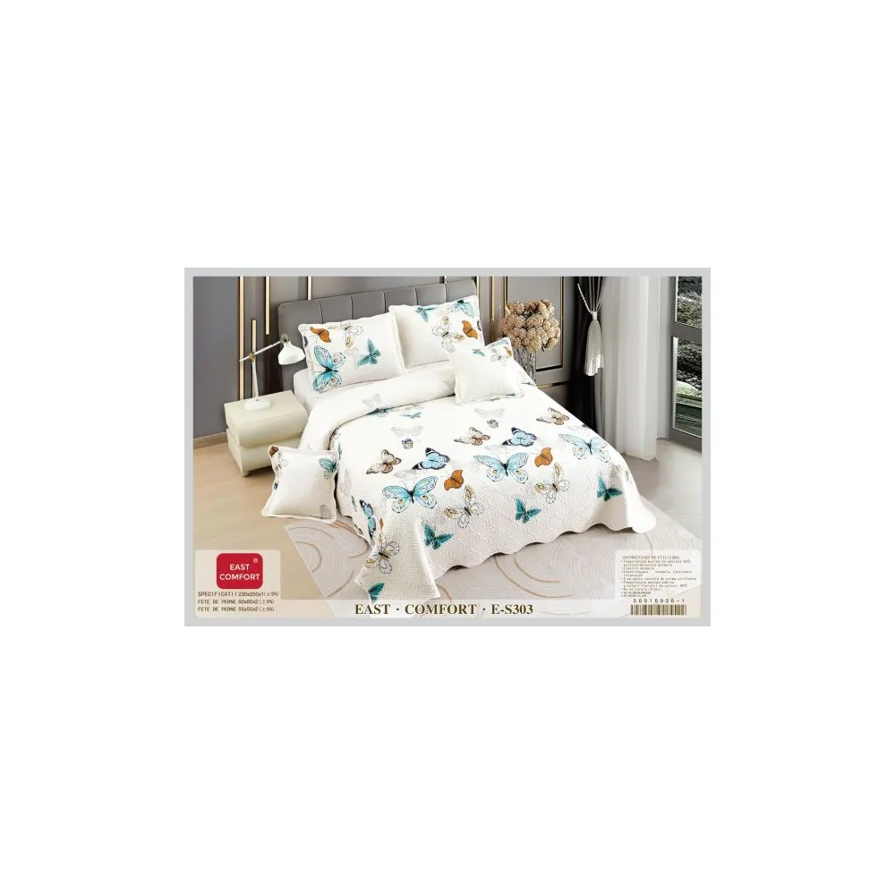 Set Cuvertura de Pat din Bumbac, 5 Piese- EAT50