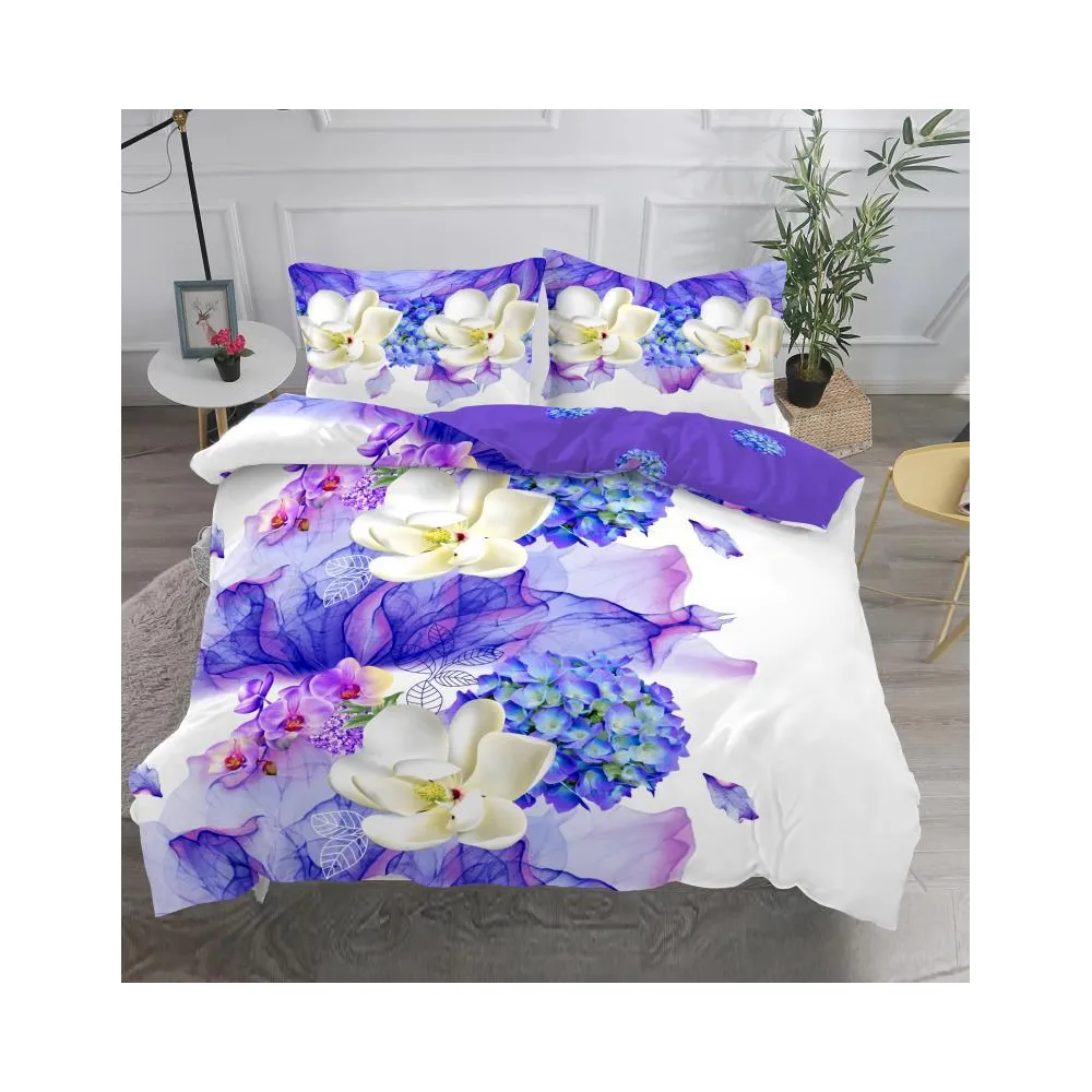 Lenjerii de Pat Finet 3D, 4 Piese, Pat Dublu - SIPRD-06