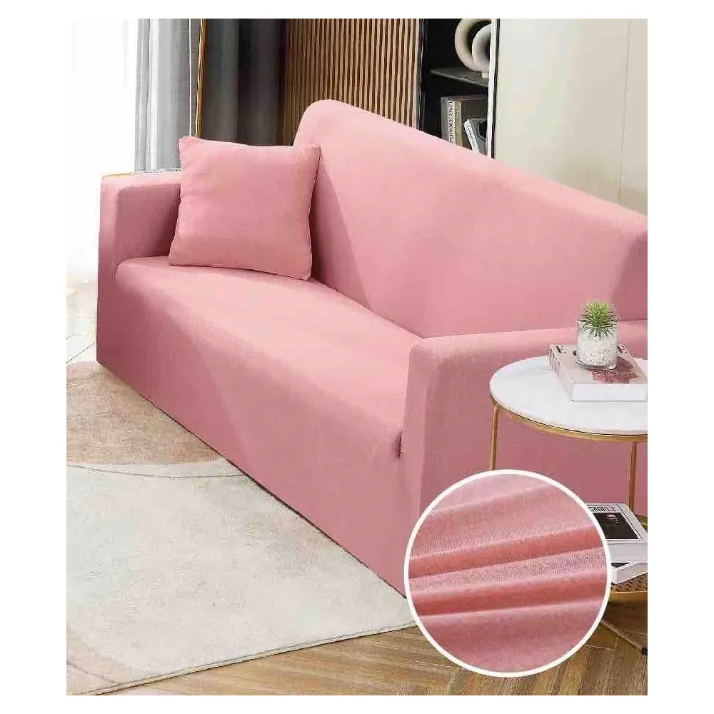 Husa Canapea 3 Locuri Elastica Moderna Roz - LJO580