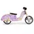 Bicicleta de echilibru din lemn cu roti EVA Ecotoys LC-V1330 - Violet cu fluturasi