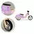 Bicicleta de echilibru din lemn cu roti EVA Ecotoys LC-V1330 - Violet cu fluturasi