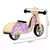 Bicicleta de echilibru din lemn cu roti EVA Ecotoys LC-V1330 - Violet cu fluturasi