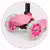 Trotineta cu roti cu LED Ricokids Loco 765102 - Roz