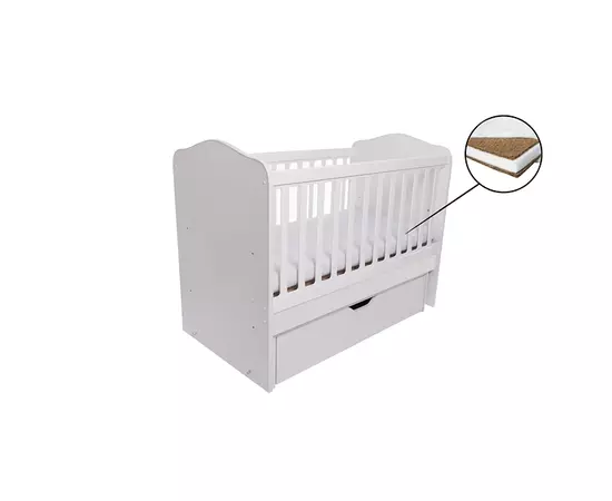 Masa de fotbal din lemn 60 x 120 x 78 cm Ecotoys XXL - Alb