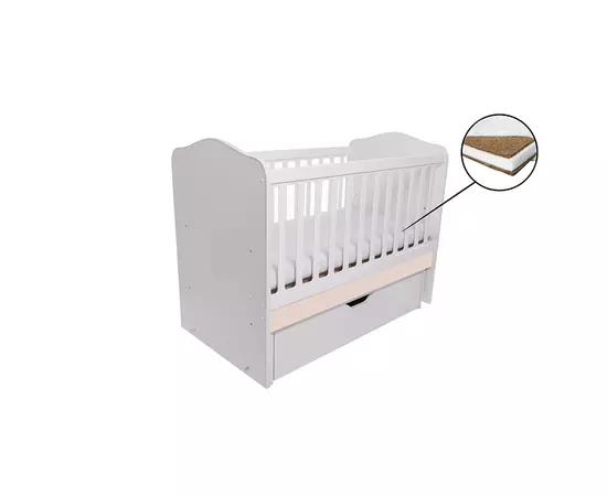 Masa de fotbal din lemn 60 x 120 x 78 cm Ecotoys XXL - Alb