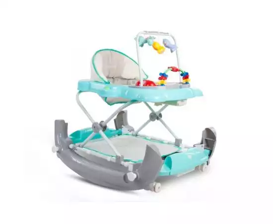 Antemergator multifunctional pentru Copii din Lemn Natural Zoo ECOTOYS MA087, 3 in 1