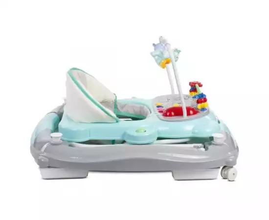 Antemergator multifunctional pentru Copii din Lemn Natural Zoo ECOTOYS MA087, 3 in 1