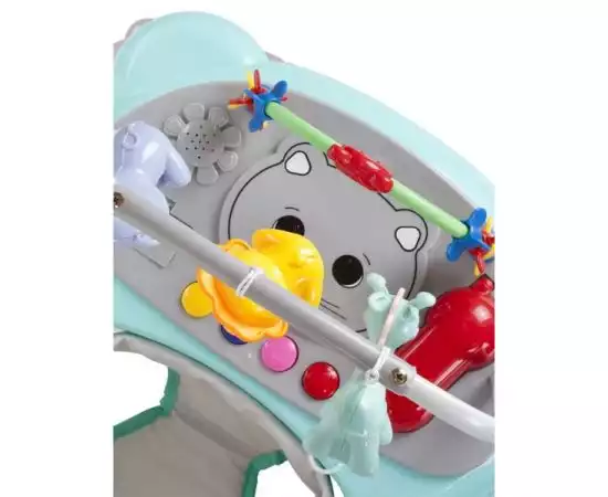 Antemergator multifunctional pentru Copii din Lemn Natural Zoo ECOTOYS MA087, 3 in 1