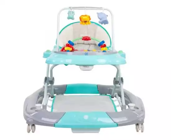 Antemergator multifunctional pentru Copii din Lemn Natural Zoo ECOTOYS MA087, 3 in 1