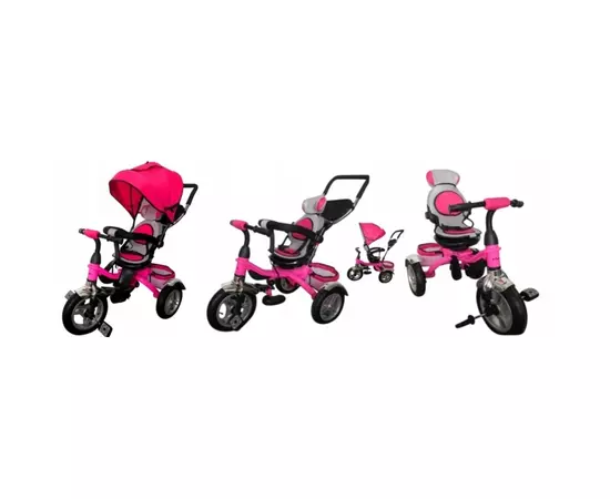 Tricicleta cu pedale 3 in 1 R-Sport T3 - Roz