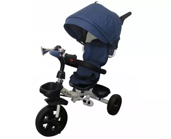 Tricicleta cu pedale 3 in 1 R-Sport T4 - Blue Jeans Tricicleta cu pedale 3 in 1 R-Sport T4 - Blue Jeans