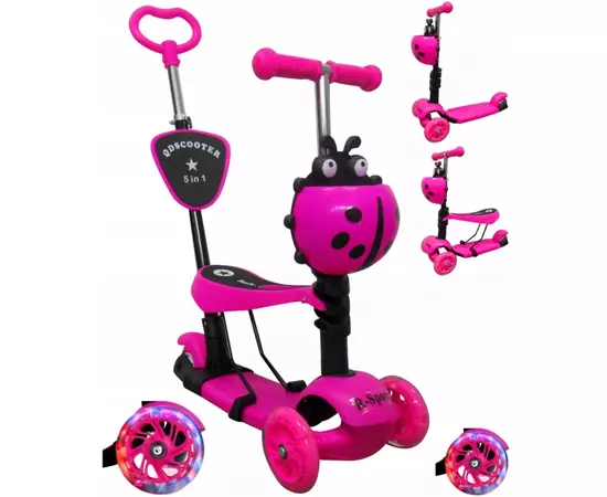 Trotineta 5 in 1 R-Sport H3 - Roz