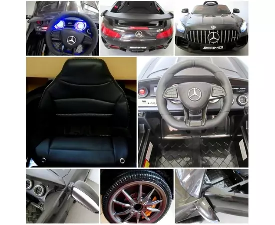 Masinuta electrica cu telecomanda Mercedes AMG GTR-S R-Sport - Negru