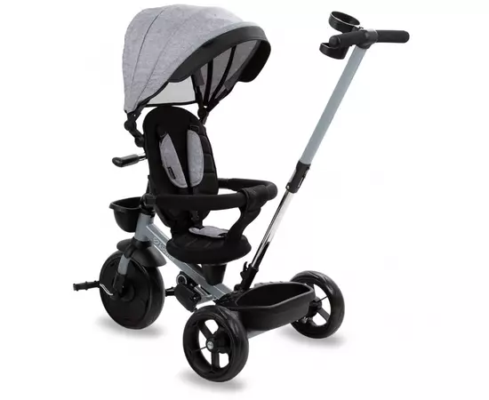 Tricicleta cu sezut rotativ si roti cu spuma EVA Kidwell Axel - Gri