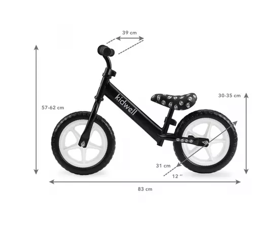 Bicicleta fara pedale Kidwell Rebel Panda