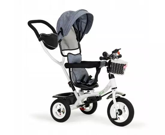 Tricicleta cu sezut rotativ Ecotoys JM-066-9L - Gri
