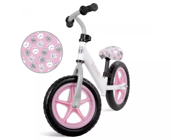 Bicicleta fara pedale Kidwell Rebel White Bunny
