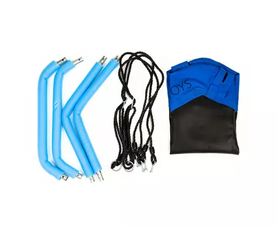 Leagan pentru copii hexagonal, tip cuib de barza, suspendat, Ecotoys MIR6023 - Albastru