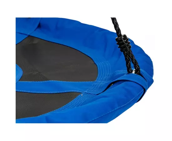 Leagan pentru copii rotund, tip cuib de barza, suspendat, 100 cm, Ecotoys MIR6001 - Albastru