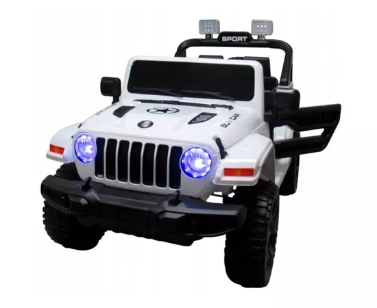 Masinuta electrica cu telecomanda cu baterii si functie de balansare Jeep X10 TS-159 R-Sport - Alb