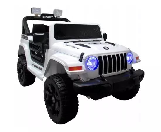 Masinuta electrica cu telecomanda cu baterii si functie de balansare Jeep X10 TS-159 R-Sport - Alb