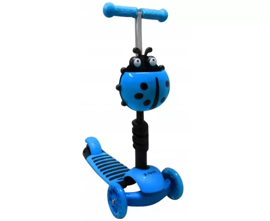 Trotineta 5 in 1, roti cu LED, platforma antiderapanta, JR R-Sport - Albastru