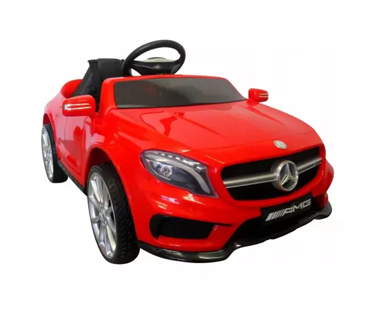 Masinuta electrica cu telecomanda, roti EVA, scaun piele Mercedes GLA45 - Rosu