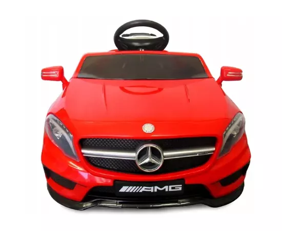 Masinuta electrica cu telecomanda, roti EVA, scaun piele Mercedes GLA45 - Rosu