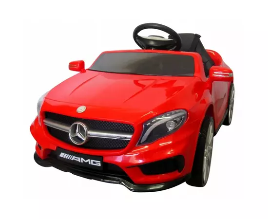 Masinuta electrica cu telecomanda, roti EVA, scaun piele Mercedes GLA45 - Rosu