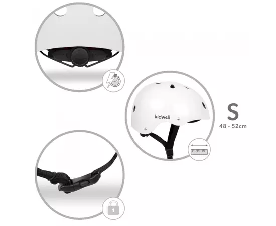 Casca de protectie pentru copii Kidwell ORIX - Alb