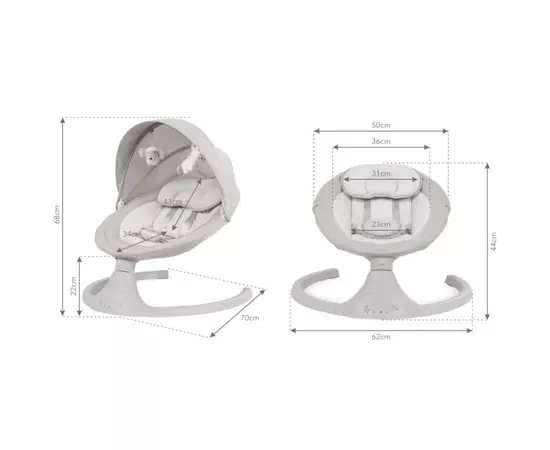 Leagan electric 2 in 1 Kidwell Luxi - Bej