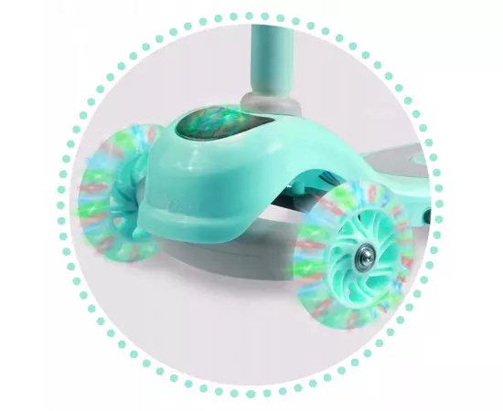 Trotineta cu roti cu LED Ricokids Piko 765000 - Turcoaz
