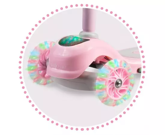 Trotineta cu roti cu LED Ricokids Piko 765001 - Roz