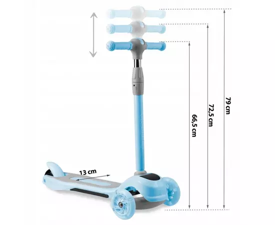Trotineta cu roti cu LED Ricokids Piko 765003 - Albastru