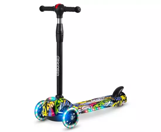 Trotineta cu roti cu LED Ricokids Piko 765011 - Negru - Galben