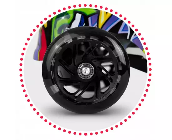 Trotineta cu roti cu LED Ricokids Piko 765011 - Negru - Galben