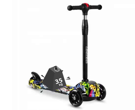 Trotineta cu roti cu LED Ricokids Piko 765011 - Negru - Galben