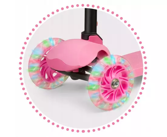 Trotineta cu roti cu LED Ricokids Loco 765102 - Roz