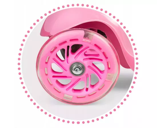 Trotineta cu roti cu LED Ricokids Loco 765102 - Roz