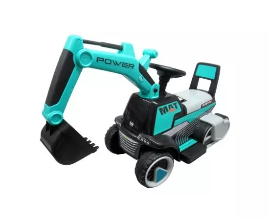 Excavator electric pe baterie cu muzica si lumini LED C3 R-Sport - Albastru