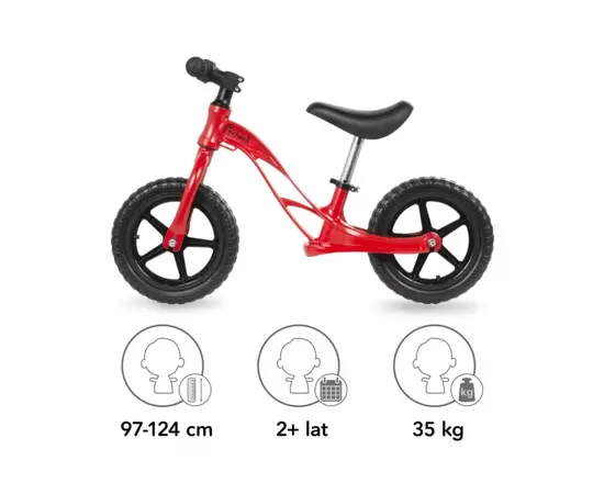 Bicicleta fara pedale cu cadru din magneziu Kidwell Rocky Red