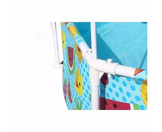 Piscina structura metalica, pentru copii, rotunda, cu pavilion, 244x51 cm, Bestway