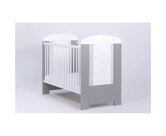 Patut Eurogloria Como cu sertar - Alb cu Bej + Saltea Cocos 7 cm