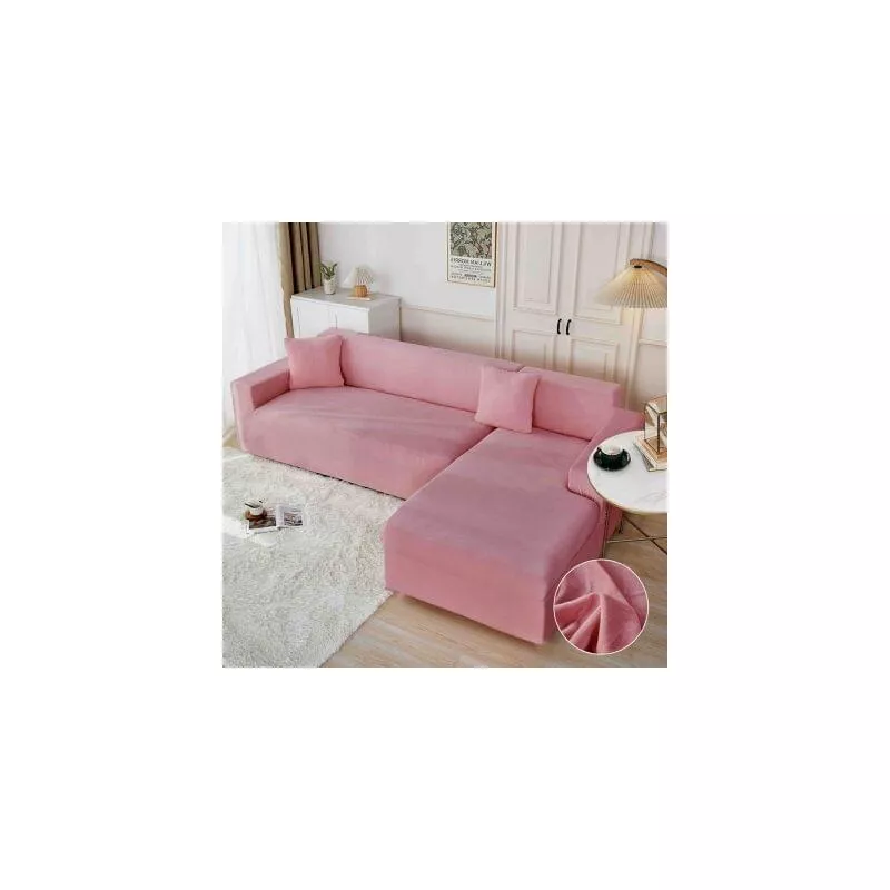 Huse Elastice pentru Coltar din Catifea - JO566 Roz
