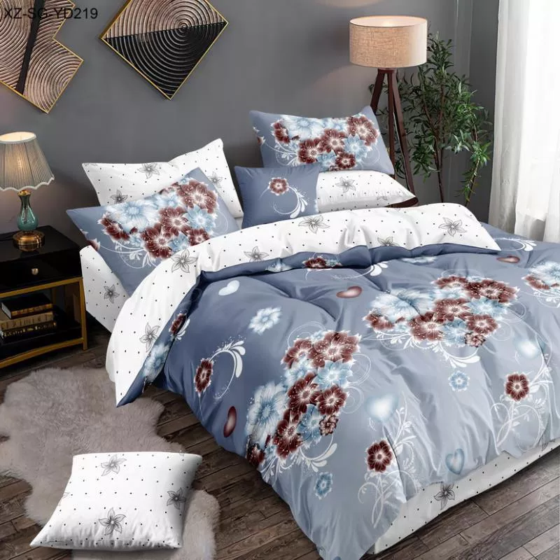 Lenjerie de Pat Bumbac Finet, 6 Piese, Pat Dublu - EAT118